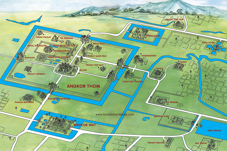 templos de angkor mapa